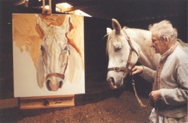 David Dawson, In the Stable, 2003 from "Inside Job: Lucian Freud in the Studio, Photographs by David Dawson" Hazlitt Holland-Hibbert, London, New York, 2004
