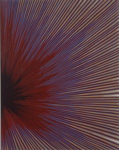 James Siena, Upside Down Devil, 1996. Enamel on aluminum, 19-1/4 x 15-1/8 inches