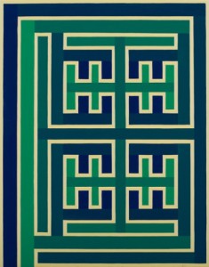 James Siena, Two Sequences, 2009. Enamel on aluminum, 19-1/4 x 15-1/8 inches. Courtesy of Pace Gallery.