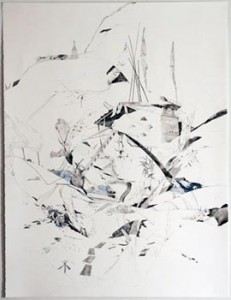 Darina Karpov, In the Midst of Taking Place, 2006, Watercolor on gessoed paper, 39 1/2 x 30 inches