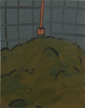 Robert Bordo, the studio, 2013. Oil on linen, 25 x 20 inches. photo: Joerg Lohse. On view in the artist’s 2013 exhibition, Three Point Turn, March 16 to April 27 at Alexander and Bonin