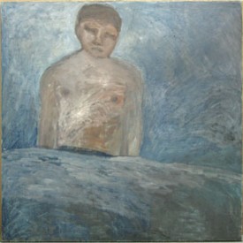 Gandy Brodie, Young Bather, 1957. Oil on masonite, 47 x 46-1/2 inches