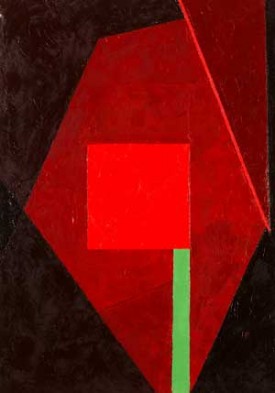Ines Bancalari, Rojo y Tierras, 2003. Oil on canvas, 39-3/8 x 27½ inches