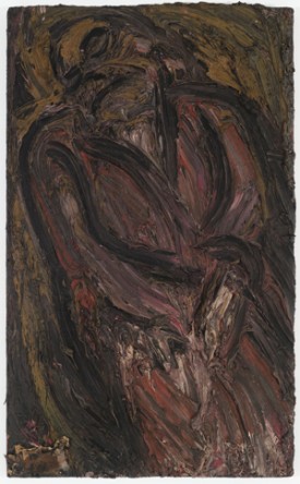 Leon Kossoff, Seated Woman, 1957. Oil on board, 61 x 36-5/8 inches