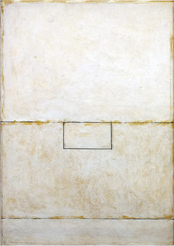 Robert C. Morgan, Veksö III, 1971. Acrylic on paper, 23-¼ x 16-¼ inches, Courtesy Björn Ressle Gallery