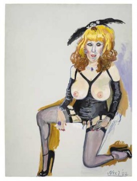 Alice Neel, Annie Sprinkle 1982. Oil on canvas, 62-3/4 x 42-7/8 inches. Courtesy David Zwirner, New York