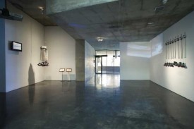 Ann Hamilton, Galápagos chorus, 2008.; DVD projection, amplified cone gloves with prerecorded animal sounds, iPods, artist’s books with texts by 8th-grade students from El Colegio Nacional Galápagos. Courtesy of the artist.