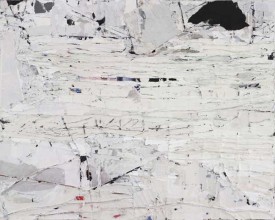 Mark Bradford, Crossing the Threshold 2009. Mixed media collage on canvas, 48 x 60 inches. Courtesy of Sikkema Jenkins & Co., New York