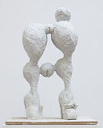 Nanon 2009. Reinforced clay on paintied MDF plinth, 73 x 33-1/2 x 25-3/4 inches. Courtesy Matthew Marks Gallery