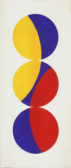 Untitled, 1968, acrylic and graphite on paper, 19 x 8-3/8 inches