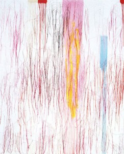 Ghada Amer, Painting to Trini’s 2006. Acrylic, embroidery and gel medium on canvas, 78 x 63 inches. Private collection, New York
