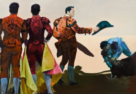 Eric Fischl, Corrida in Ronda #6 2008. Oil on linen, 84 by 120 inches. Courtesy of Mary Boone Gallery, New York