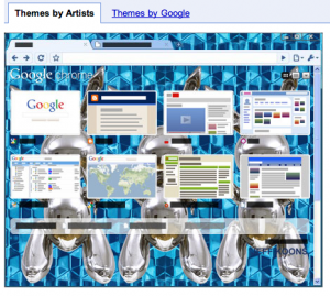 Screen shot showing Koons theme