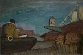 Milton Avery, Drawbridge, 1932. Oil on canvas, 32 x 48 inches. Courtesy of Knoedler & Company