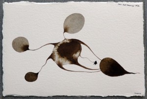 Nedko Solakov, Just Drawings #36, 2009. Ink and wash on paper, 19 x 28 cm. Courtesy of Dvir Gallery, Tel Aviv