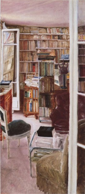 Avigdor Arikha, Summer Day, Indoors, 1991.  Oil on canvas, 57-1/2 x 25-1/2 inches.  Private Collection, Courtesy of Marlborough Gallery.