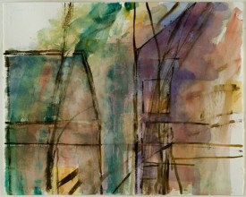 Frances Hynes, Dusk, 2007. Watercolor on Arches paper, 16-1/4 x 20 inches. Courtesy of Phyllis Stigliano and June Kelly Gallery. Photo by Maja Kihlstedt, NY.