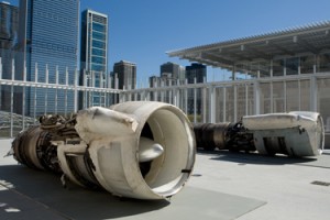 Roger Hiorns, Untitled (Alliance). installed on the Bluhm Family Terrace at the Art Institute of Chicago.