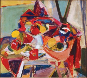 Mercedes Matter, Tabletop Still Life, ca. 1936. Oil on canvas, 43 x 48 inches, Private collection, Florida.