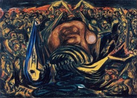 Jackson Pollock, Untitled (Bald Woman with Skeleton), 1938-41. Oil on masonite