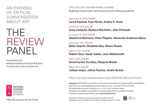 artcritical review panel at the National Academy, 2010-11 season