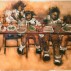 Kim Dingle, The Second Second Last Supper at Fatty's (Cherry Rickey and Fondue) 2006, oil on vellum