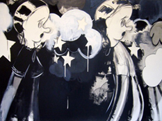 Ellen Berkenblit, Horses on a Hill, 2008, Oil on Canvas, 58 x 78 inches