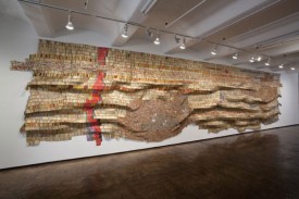 Installation photograph, El Anatsui exhibition, Jack Shainman Gallery, February 10, to March 13, 2010