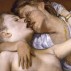 John Currin, Kissers, 2006, Oil on canvas, 23 x 25 inches