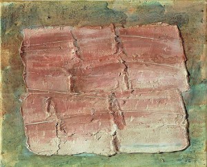 Jean Fautrier, Terre D'Espagne, 1956. Oil on canvas, 8-3/4 x 10-3/4 inches . Courtesy of Cheim & Read