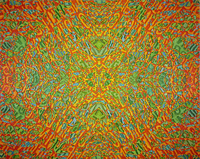 Bruce Pearson An effective low-cost solution for combating mind control 2004, oil and acrylic on Styrofoam 72 x 90 x 4 inches, Courtesy Ronald Feldman