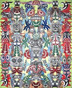 Philip Taaffe, Cape Vitus, 2006-2007, Mixed media on canvas, 117 1/4 x 97 1/8 inches