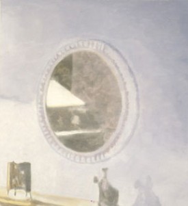Luc Tuymans Mirror 2005, oil on canvas , 55-1/2 x 50-1/2 inches, Courtesy David Zwirner Gallery
