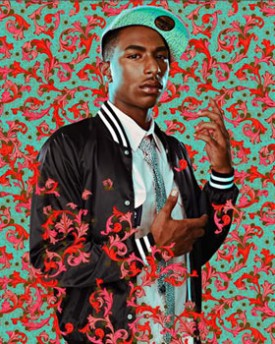 Kehinde Wiley, After Sir Joshua Reynolds' Portrait of Doctor Samuel Johnson, 2009. Photograph, 29 7/8 x 39 inches