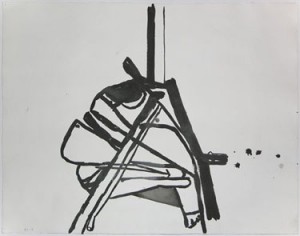 Amy Sillman, Untitled (Ohad & Naomi), 2007, Ink on paper, 22-3/8 x 29-3/8 inches, Courtesy of Sikkema Jenkins & Co.