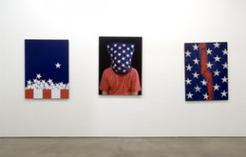 Installation shot, Hans Haacke, State of the Union, Courtesy of Paula Cooper Gallery