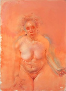 Anne Harris, Self Portrait, 2006-2007, Oil and mixed media on mylar, 41 x 30 Inches