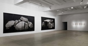 Tacita Dean, Urdolmen II, 2009, and Hunengrab, 2008, blackboard paint, fibre-based print mounted on paper