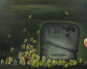 Brenda Goodman, Troubled Waters, 2009. Oil on wood, 20 x 24 inches. Courtesy of John Davis Gallery