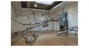 Roxy Paine, Distillation, 2010. Stainless steel, glass, paint, pigment. Courtesy James Cohan Gallery
