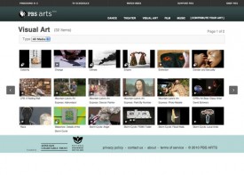 screenshot of pbs.org/arts