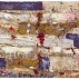 Joan Synder, Brooklyn 2010, 2010. Acrylic, pastel, burlap, fabric, herbs and rosebuds on linen, 54 x 72 inches. Betty Cuningham Gallery