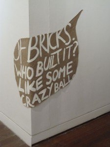 Nora Griffin, Of Bricks, 2010. Paint on cut canvas, irregular size. Courtesy of the Artist