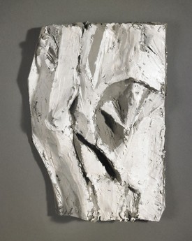 Evelyn Twitchell, Woods, 2009. Acrylic on clay, 10 x 7 inches. On view in the exhibition, Drawn from Nature, Bowery Gallery, September 7 to October 2, 2010. Courtesy of the Artist