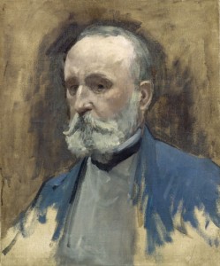 Pierre Puvis de Chavannes, Portrait of the Artist (unfinished), ca. 1883-7. Oil on canvas, 24 x 18-1/2. Musée d'Orsay, on loan to the Musée de Pacardie. ABP 316