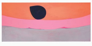 Sandi Slone, The Buxom Eye, 2009. Oil, acrylic on canvas, 20 x 66 inches. Courtesy of the Artist