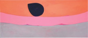 Sandi Slone, The Buxom Eye, 2009. Oil, acrylic on canvas, 20 x 66 inches. Courtesy of the Artist