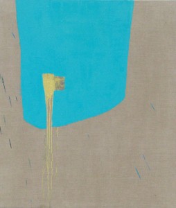 Cynthia Hartling, untitled, 2007-10. Oil and gold leaf on linen, 27 x 39 inches. Courtesy of Janet Kurnatowski