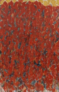 Sam Francis, Big Red, 1953.?Oil on canvas, 120 x 76-1/4 inches. The Museum of Modern Art, New York. Gift of Mr. and Mrs. David Rockefeller?© 2010 Sam Francis Foundation, California / Artists Rights Society (ARS), NY
