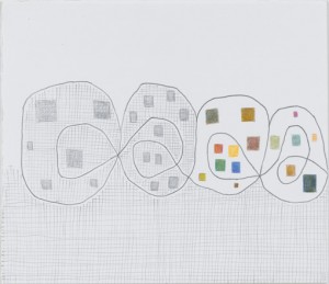 Thomas Nozkowski, Untitled (N-22), 2010. Pencil and colored pencil on paper, 8-5/8 x 9-15/16 inches. The Pace Gallery